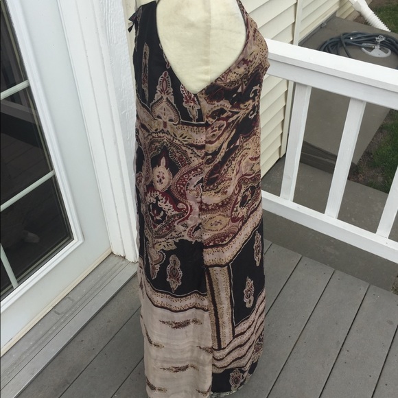 Sacred Threads Silk Maxi Dress. M/L - Picture 7 of 10